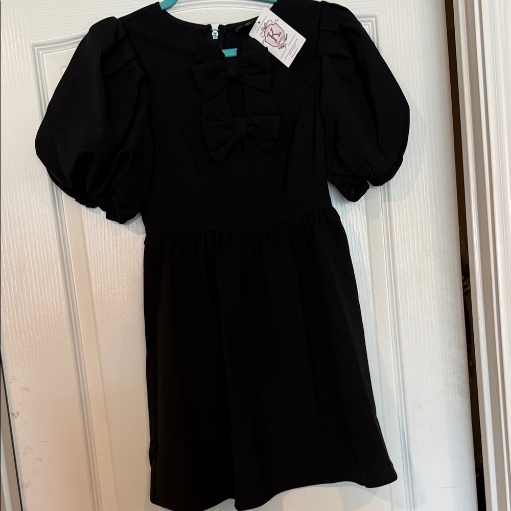 Black Bow Mini Dress